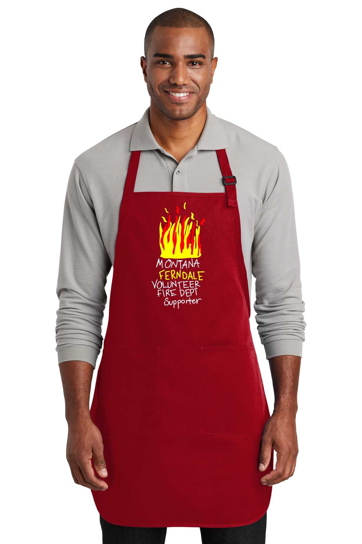 Apron with fun logo
