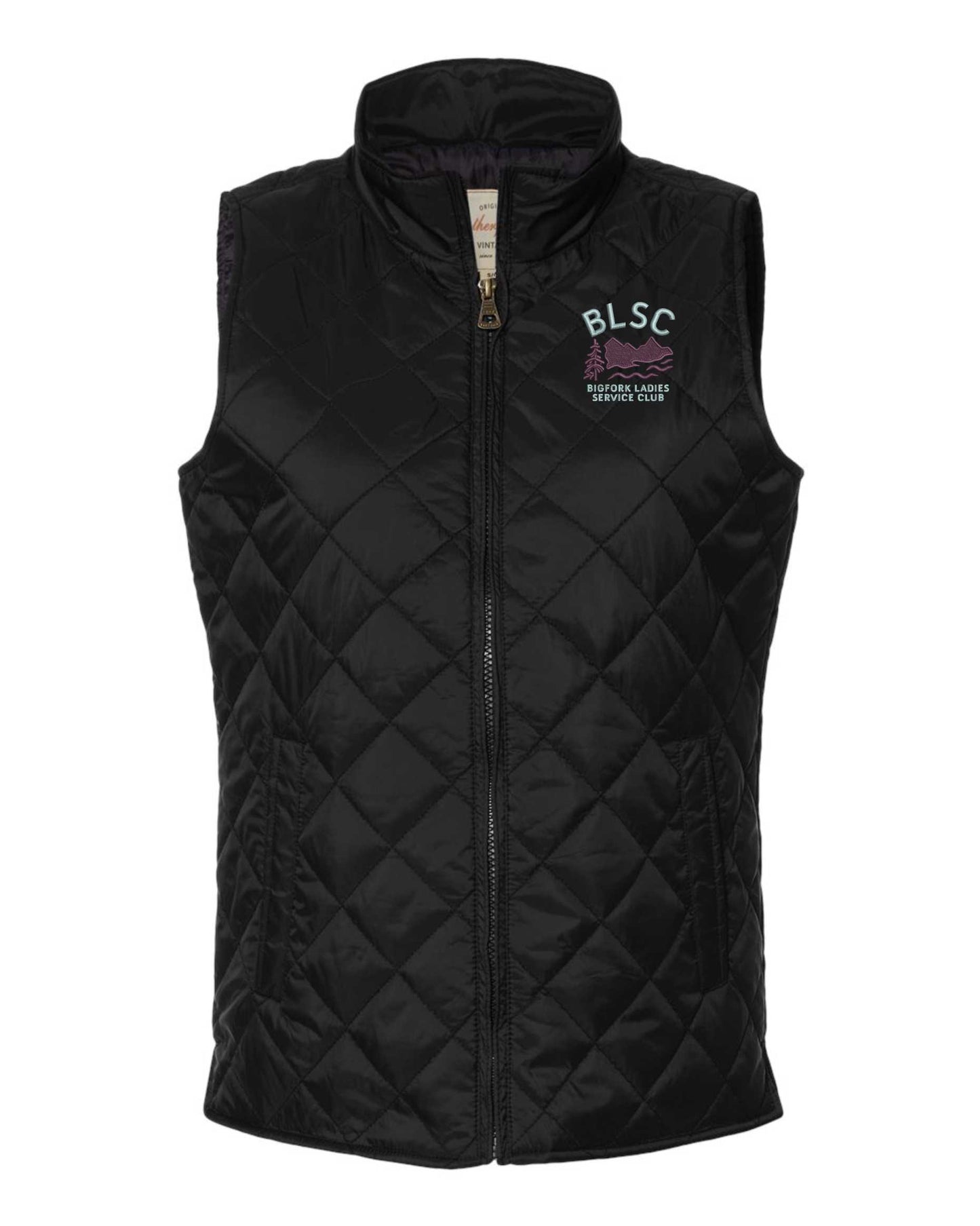 Black Quilted vest with BLSC Logo