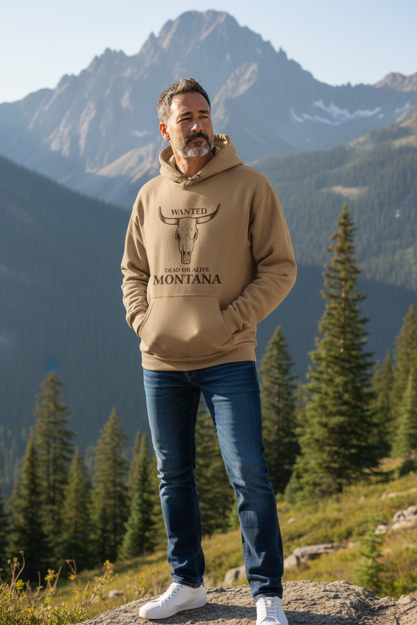 Wanted Dead or Alive Tan Hoodie