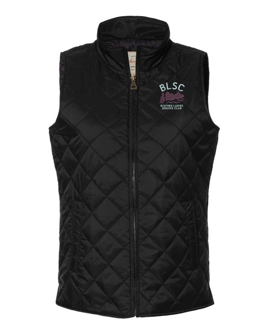 Black Quilted vest with BLSC Logo